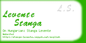 levente stanga business card